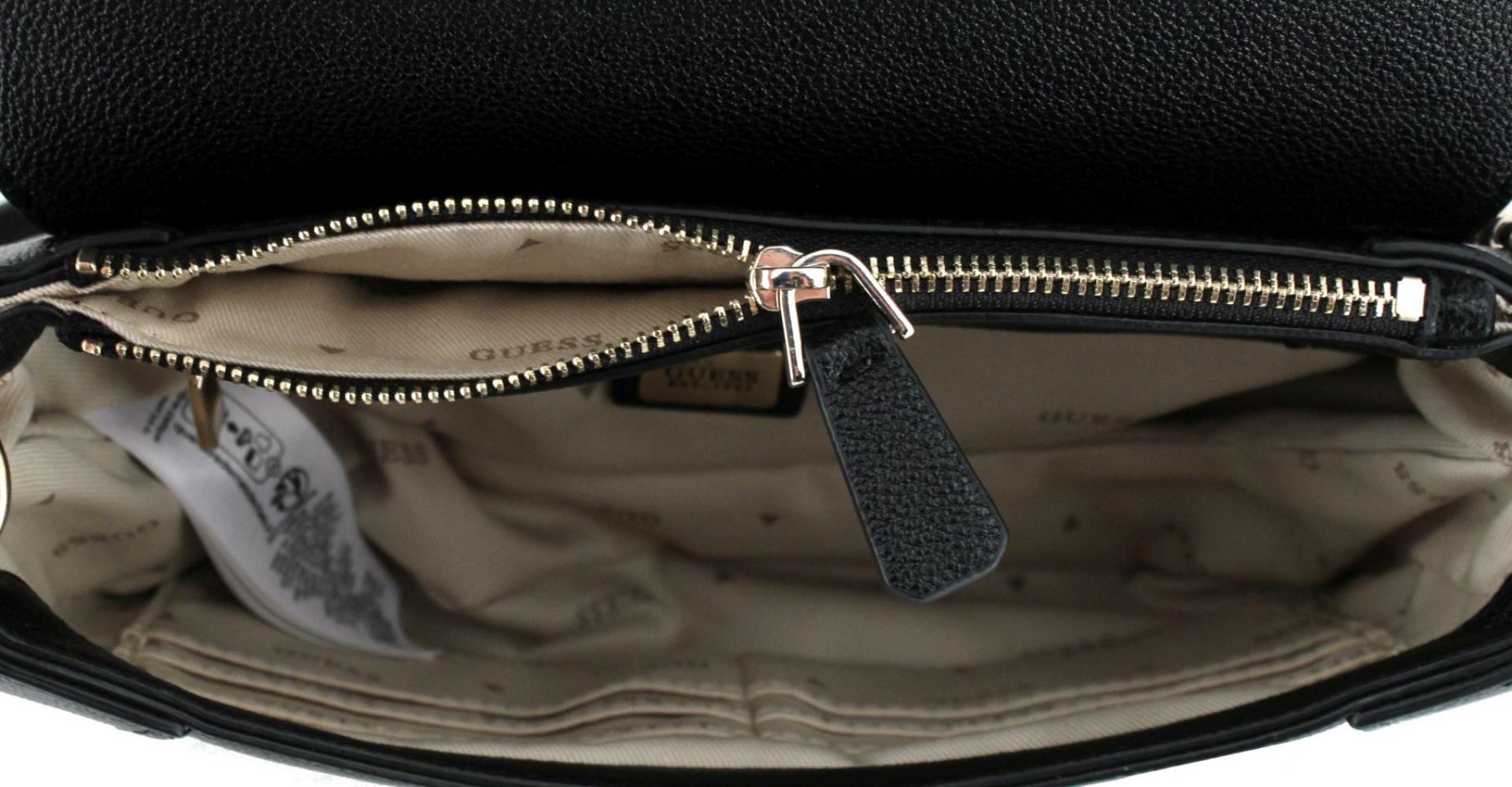 Guess Fedora Flap Schultertasche Schwarz