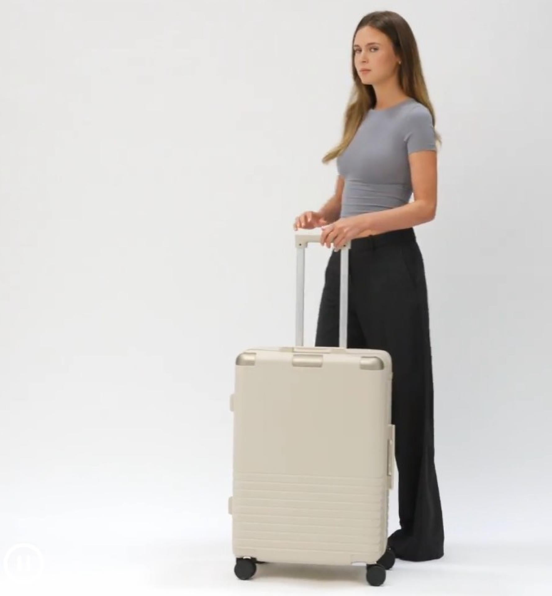 Kapten & Son Hartschalen Koffer Polycarbonat Heathrow Check Sandstone 70 cmL