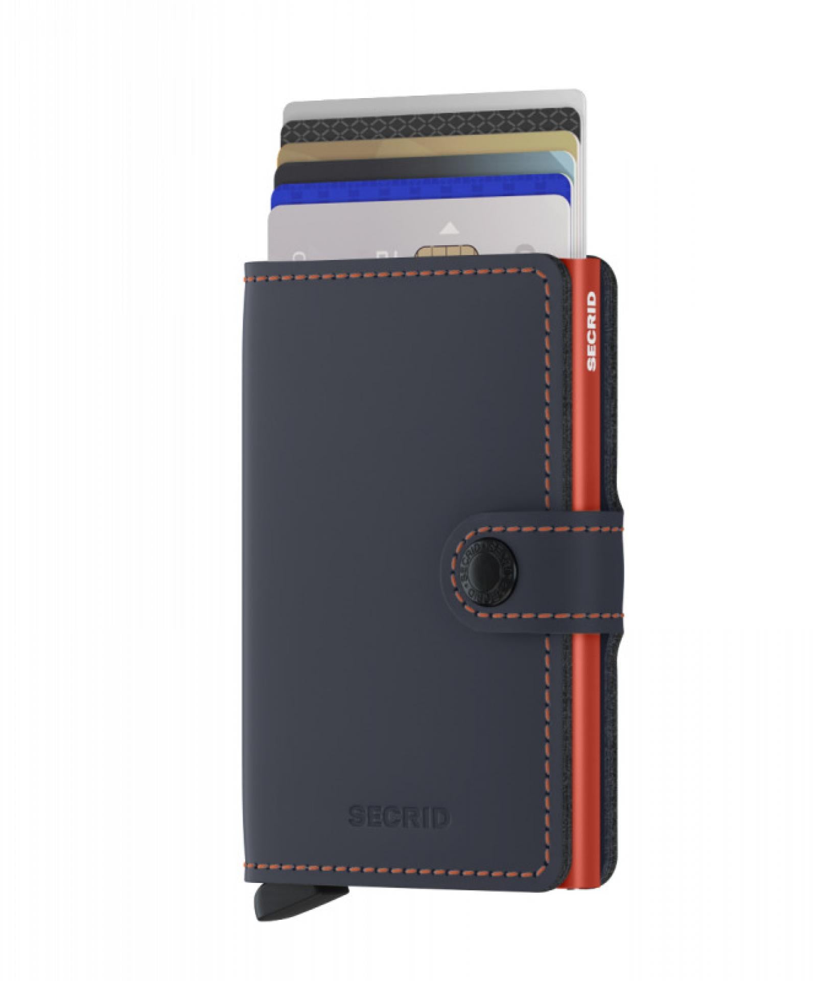 Secrid Miniwallet Matte Nightblue Orange