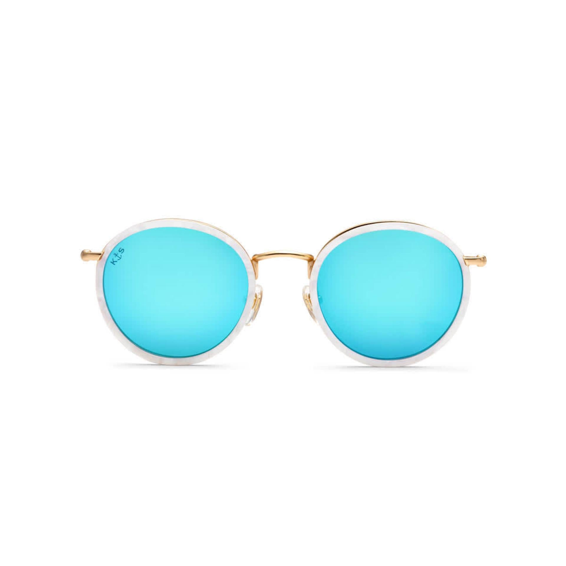 Kapten & Son Sonnenbrille Amsterdam Pearl Blue Mirrored