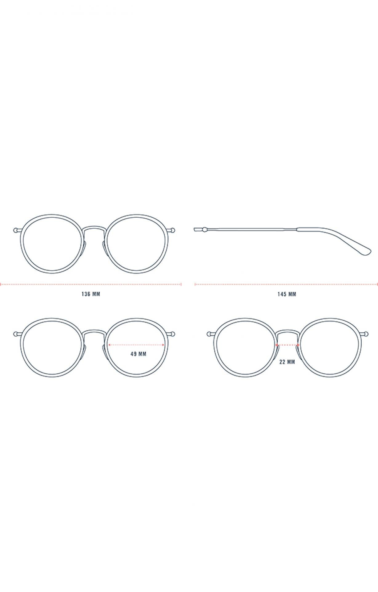 Sonnenbrille Amsterdam Matt Black Gold Blue Mirrored Schwarz Blau