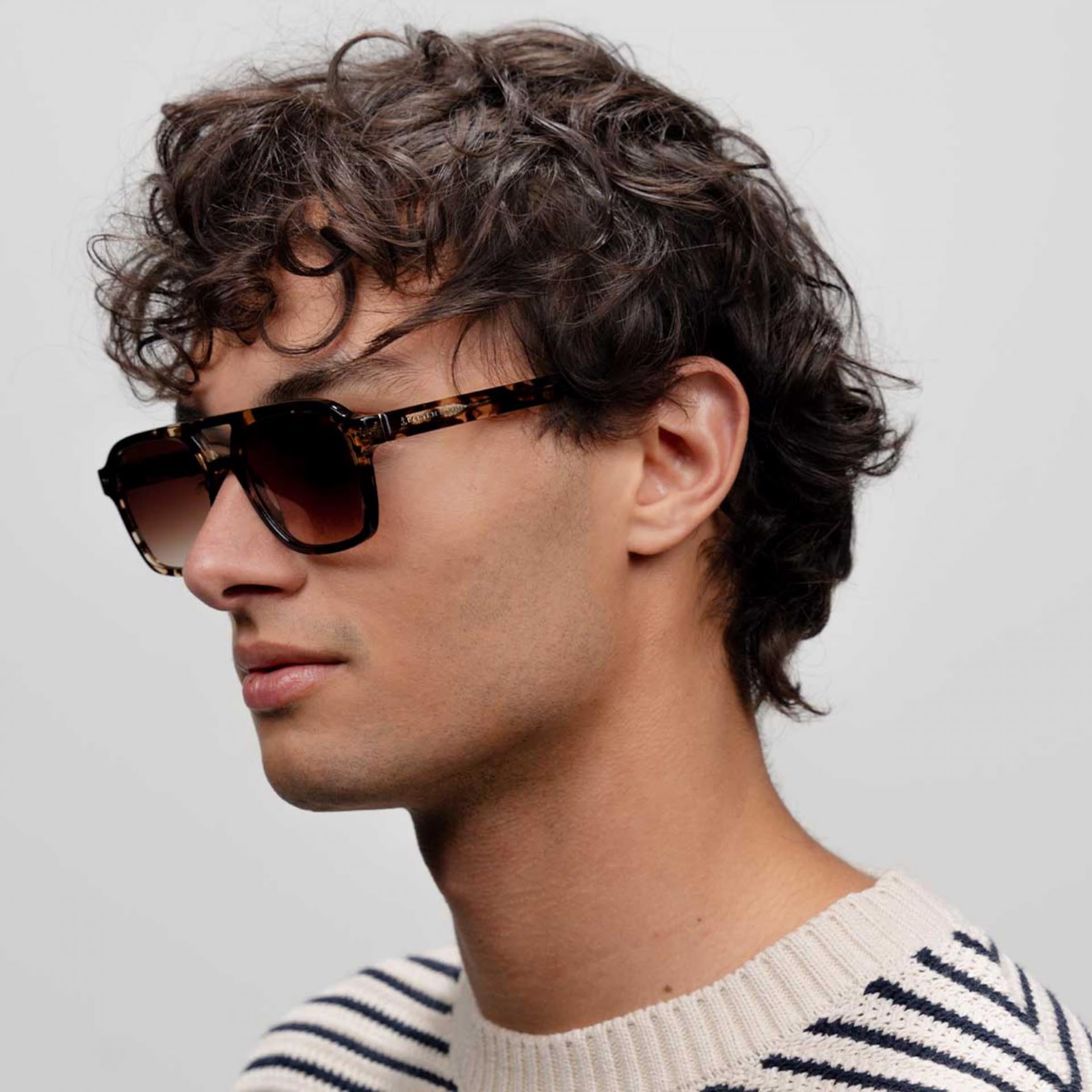 Kapten & Son Sonnenbrille Zurich Edge Crystal Tortoise Brown