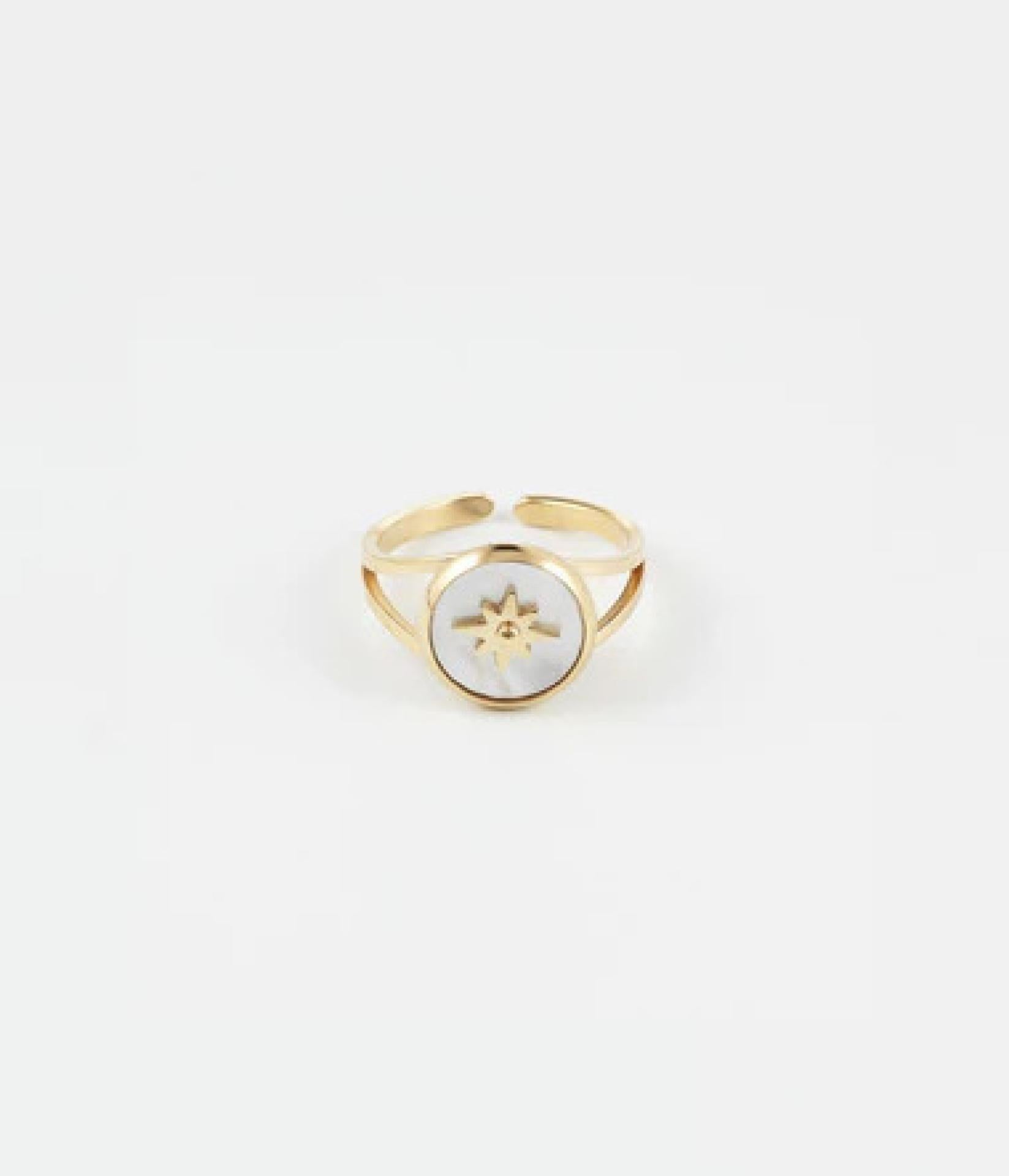 Zag Bijoux Ring Sun - Farbe: Perlmut/gold