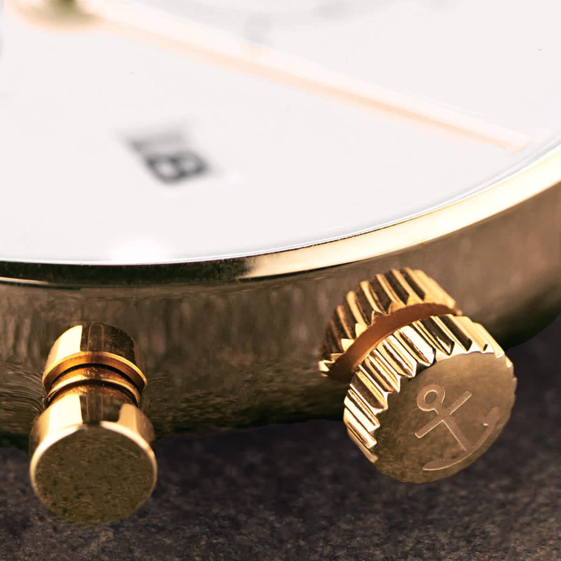Kapten & Son Uhr Chrono Gold Silver Bicolor Steel 40 mm