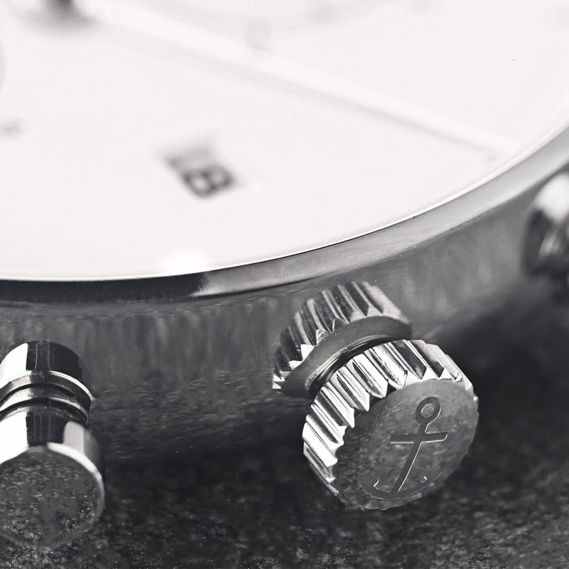 Kapten & Son Uhr Chrono Silver Woven Steel