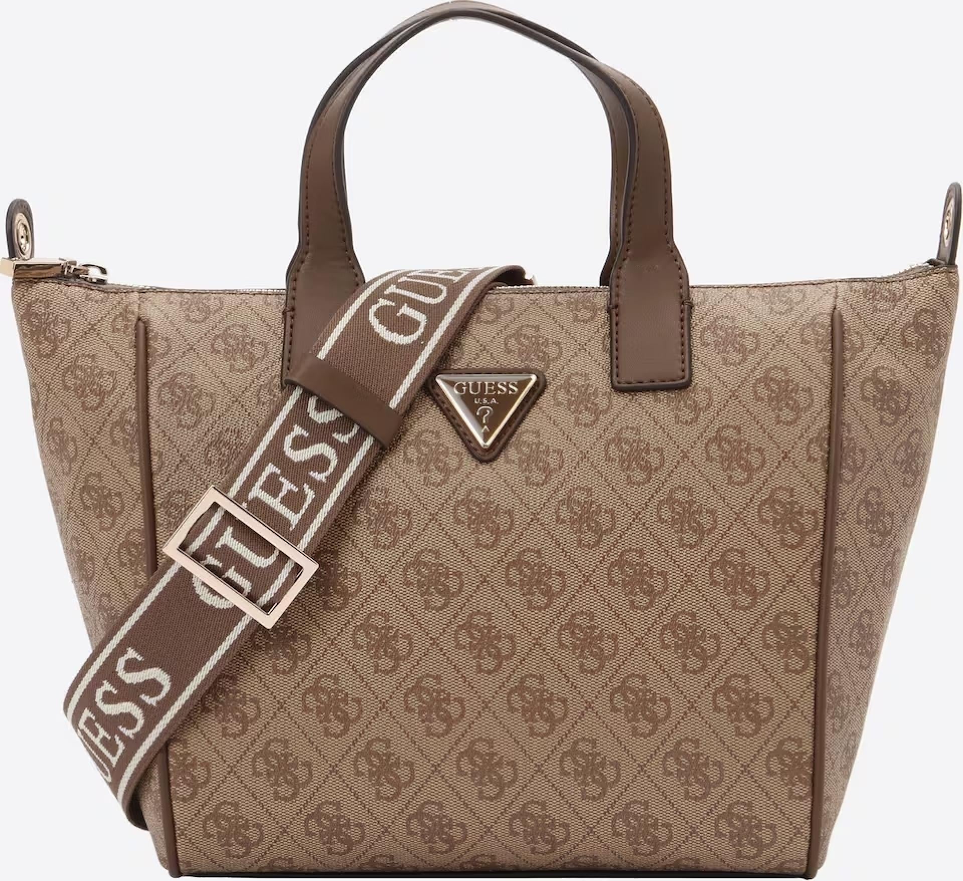 Guess FOLLIE SMALL TOTE Latte Logo Shopper mit Logo-Print