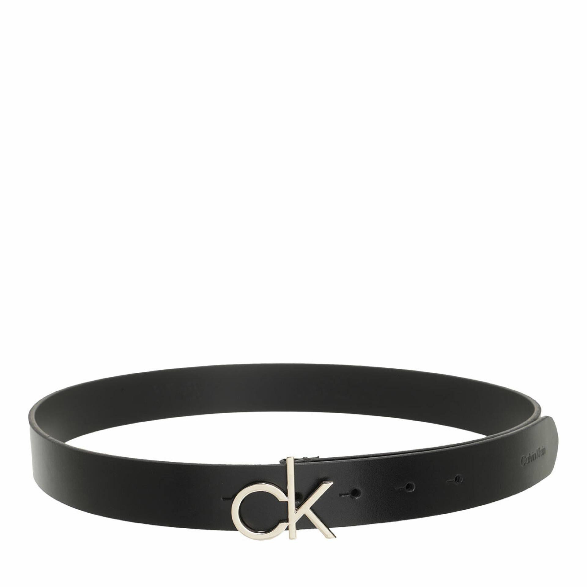 Calvin Klein Gürtel RE-LOCK LOGO BELT Schwarz 3cm Länge 75cm