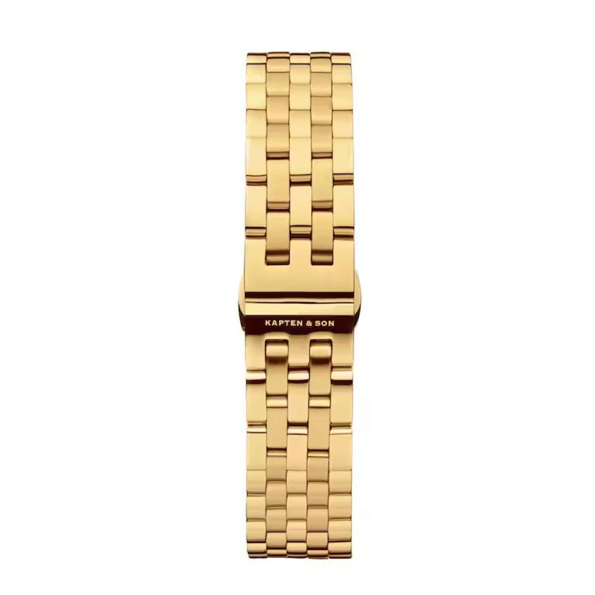 Kapten & Son Uhrenstrap Steel Strap \"Gold\" Grace 16mm