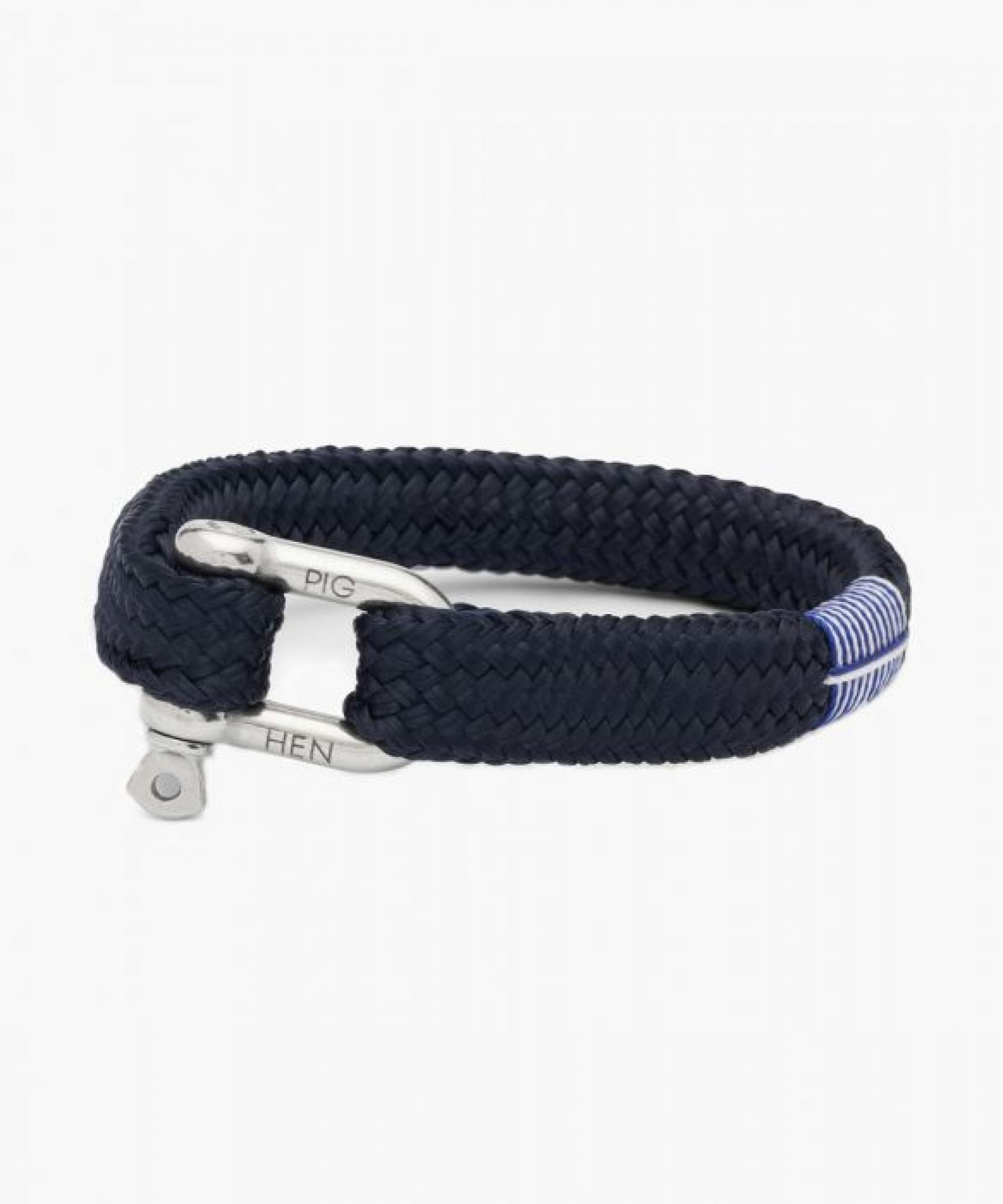 Pig&Hen Gorgeous George Armband Dunkelblau Silber - Größe: M