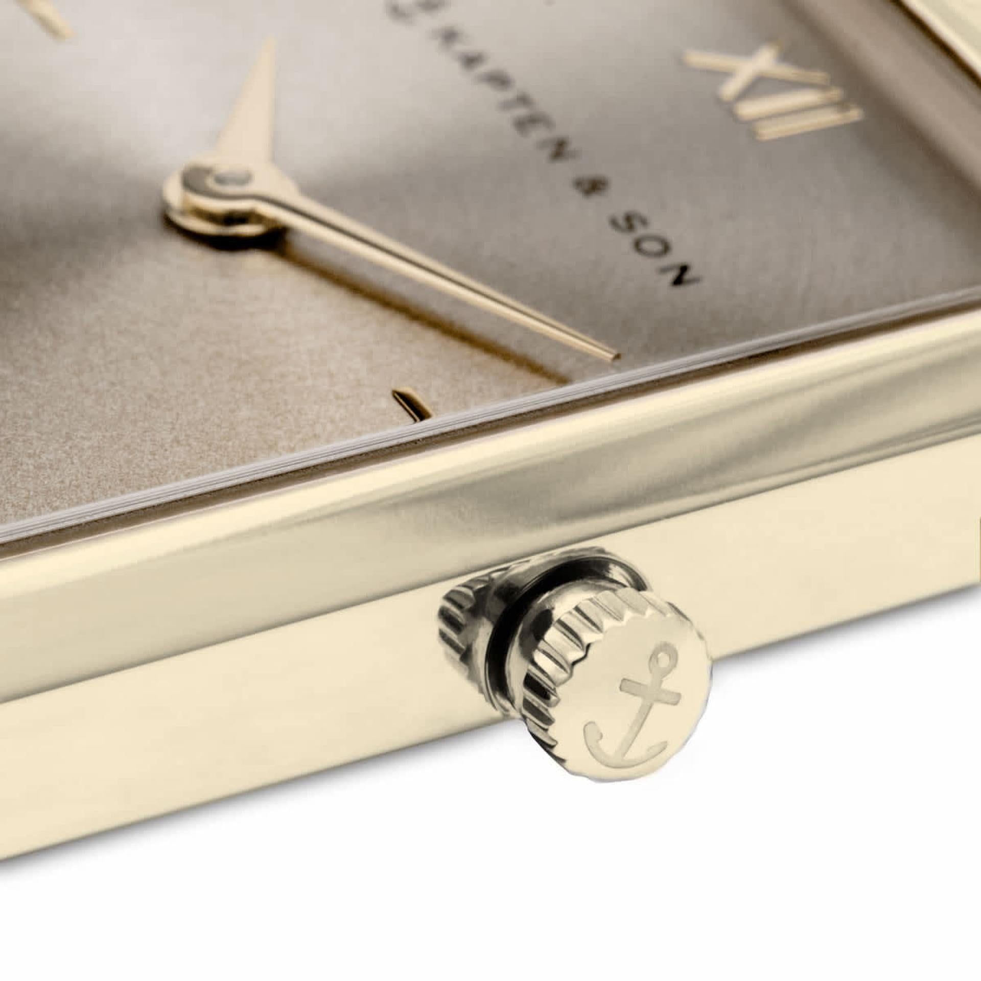 Kapten & Son Uhr Grace Light Gold Cream Steel
