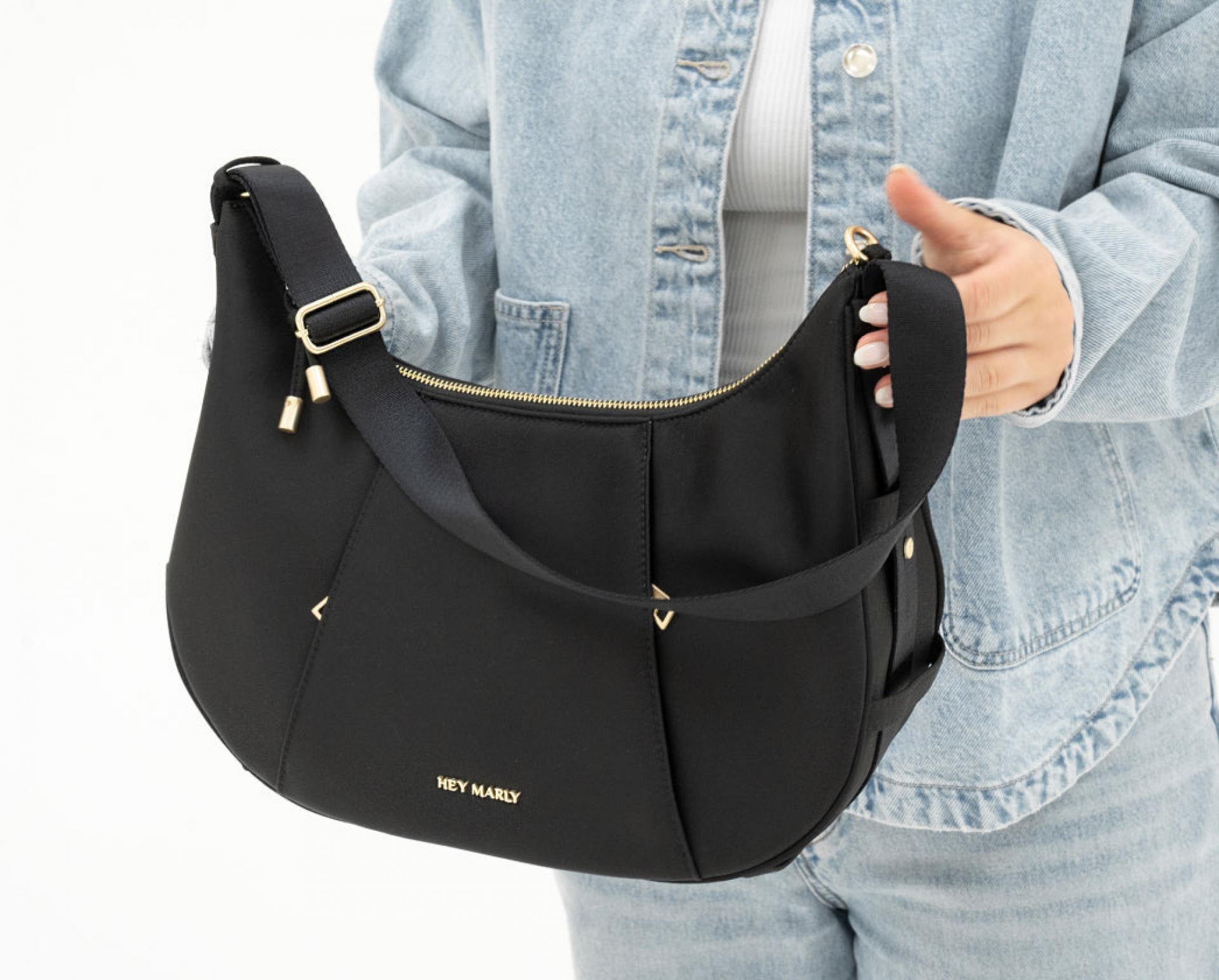 Hey Marly Handtasche Lifetime Sister Nylon M - Black
