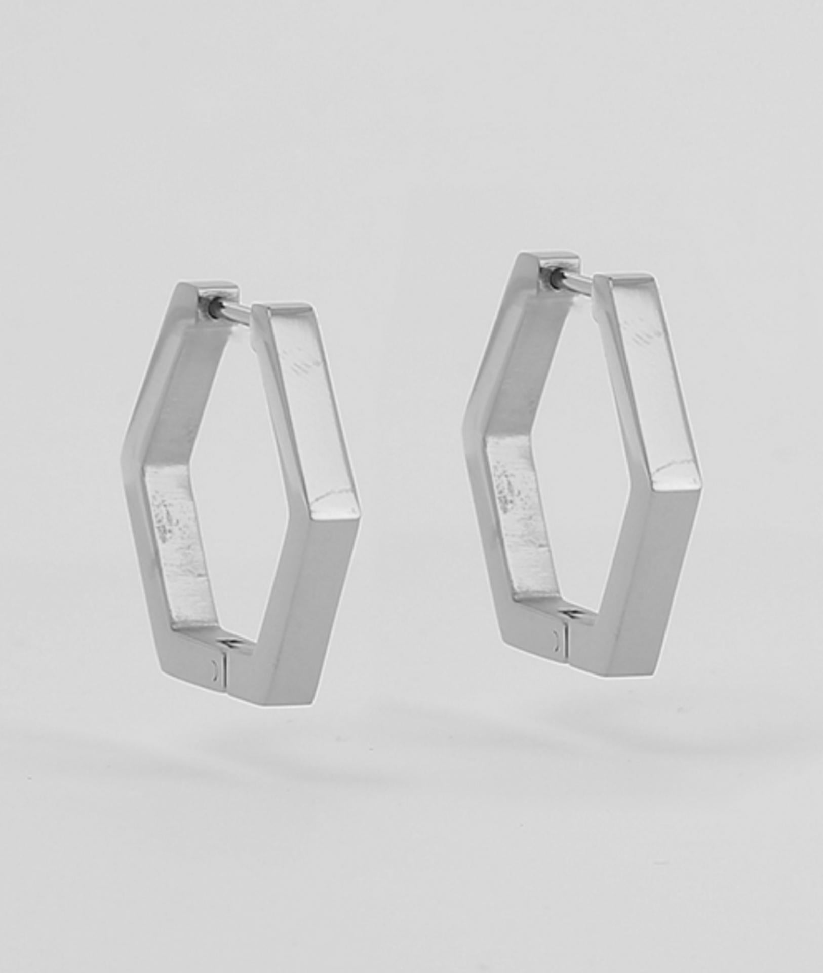 Zag Bijoux Ohrringe Sechseck Silber