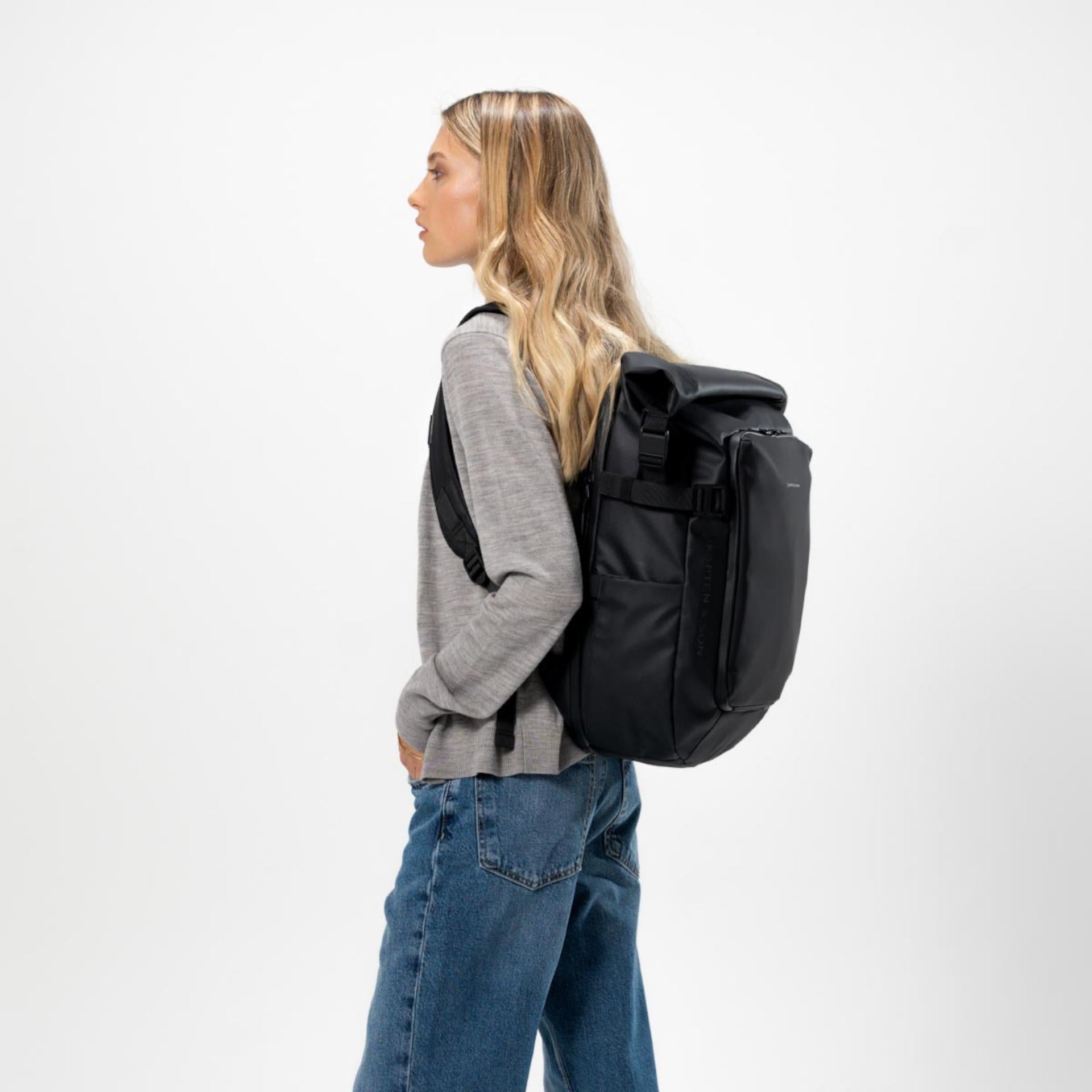 Kapten and Son Rucksack LISBON ALL BLACK