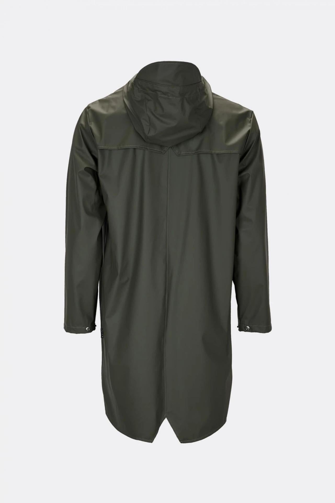 Rains Regenjacke Long Jacket 1202 Green - Größe: XXS/XS