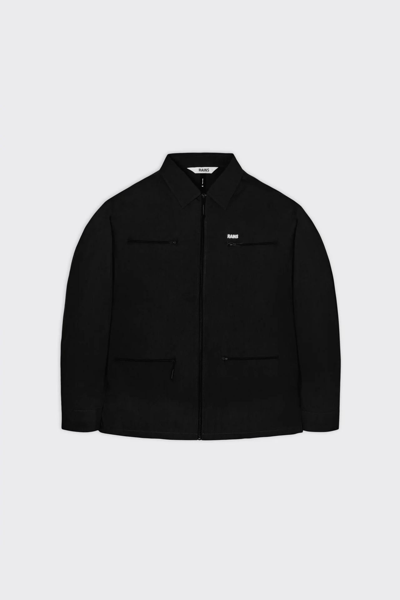 Rains Regenjacke Jackets Woven Shirt Schwarz L
