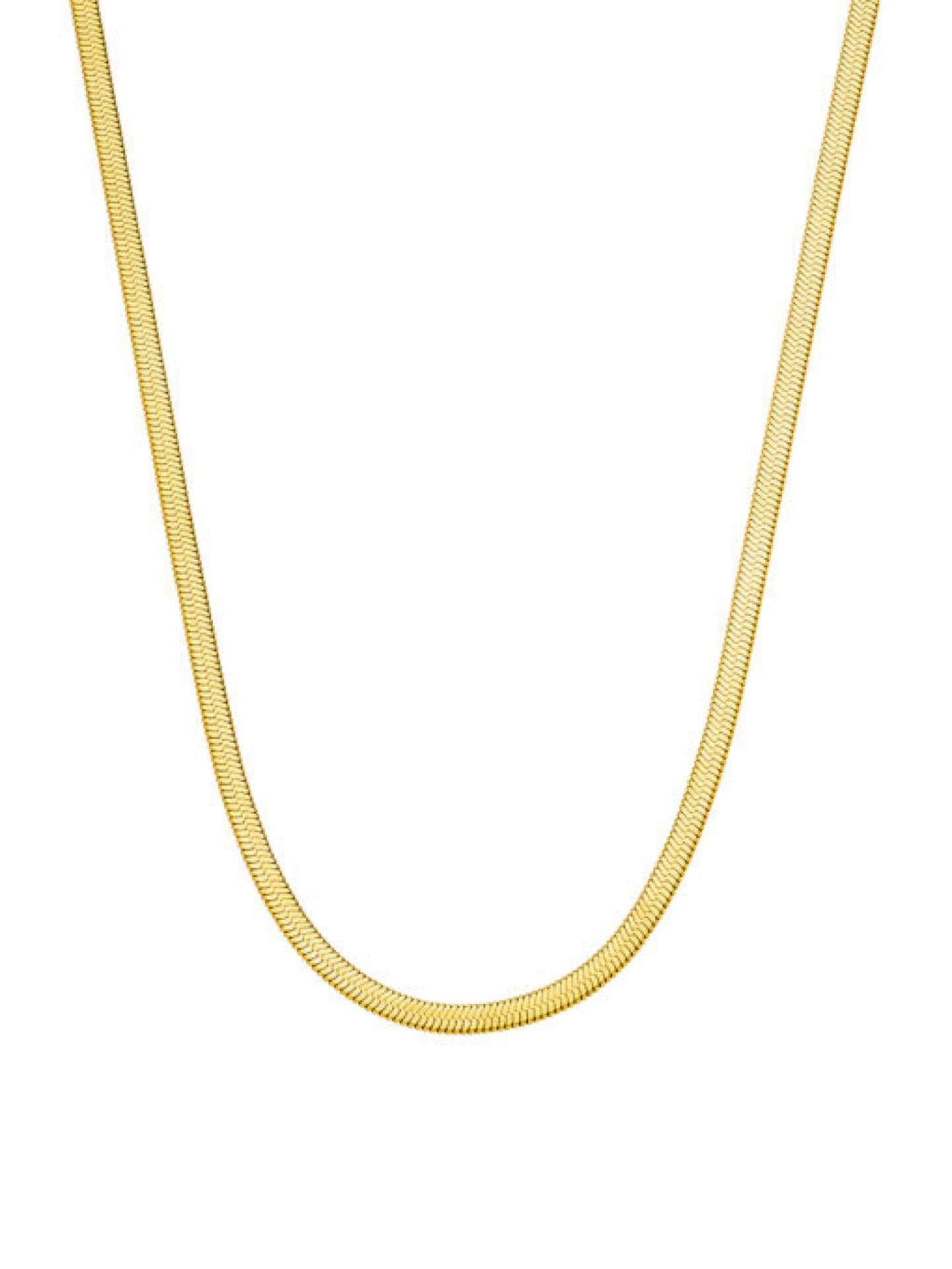 icrush Halskette Wide Sleek Snake Gold Schlange