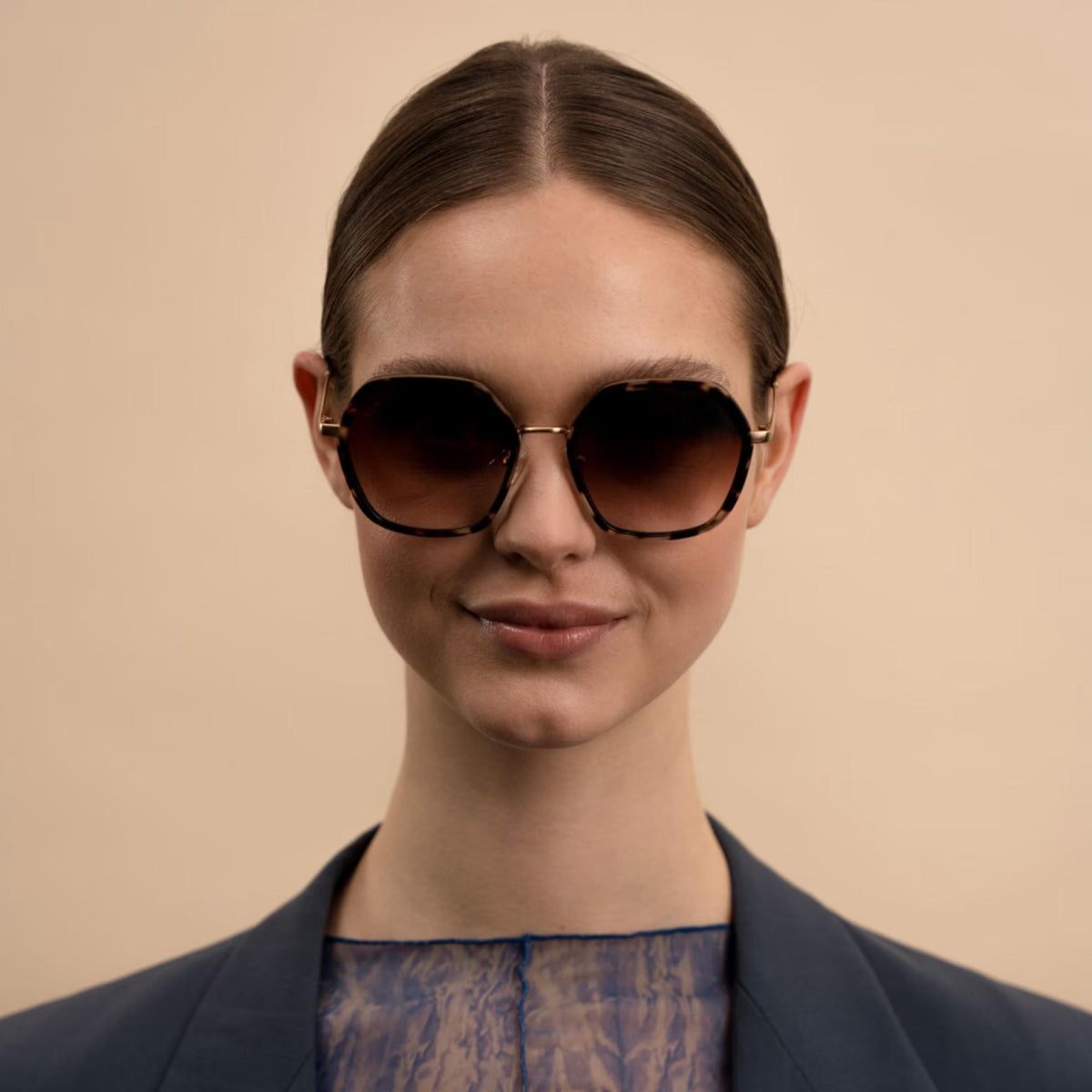 Kapten & Son Sonnenbrille Amsterdam  - Farbe: Edge Umber Tortoise Brown