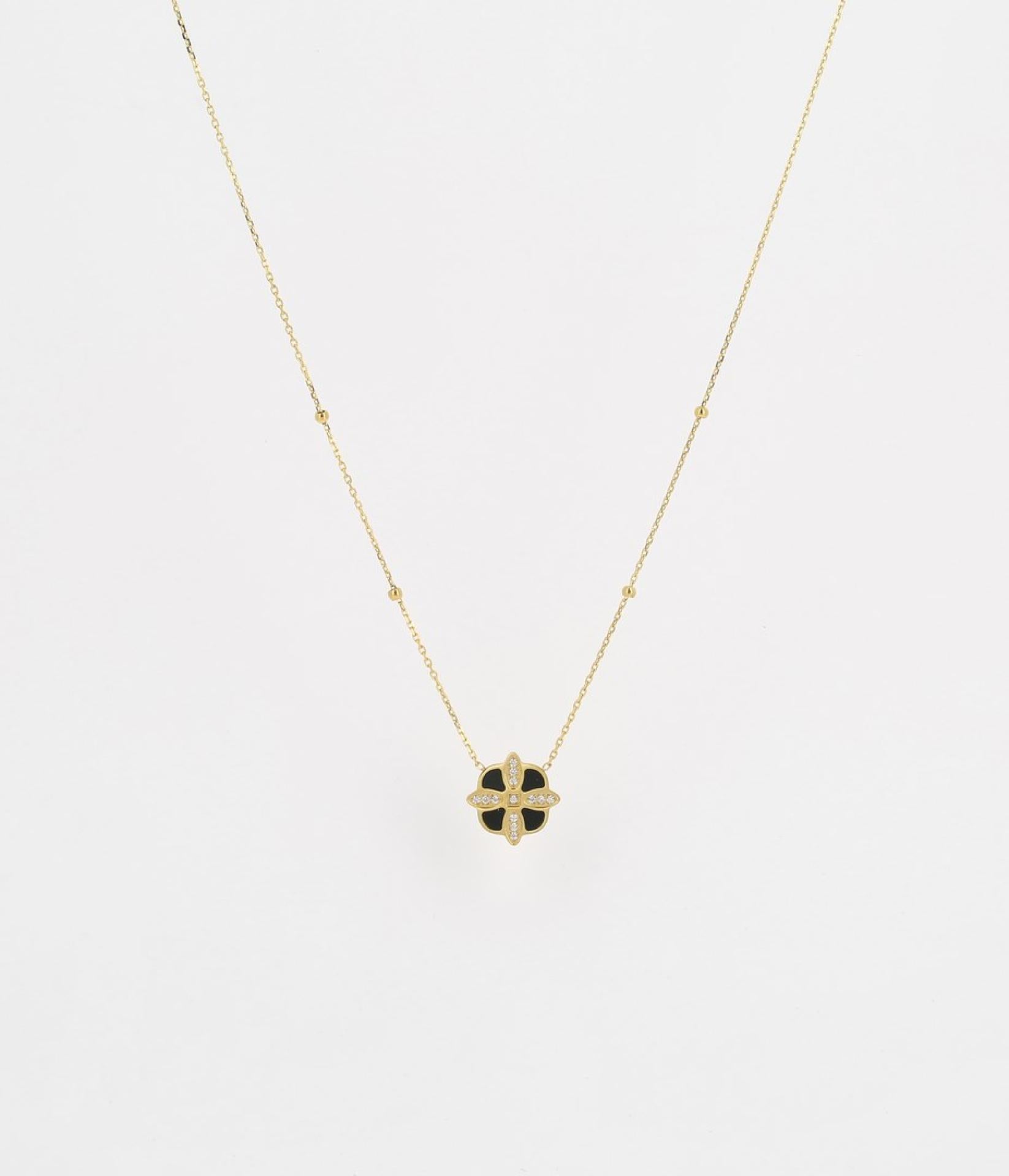 Zag Bijoux Kette Chambord gold/schwarzer Onyx