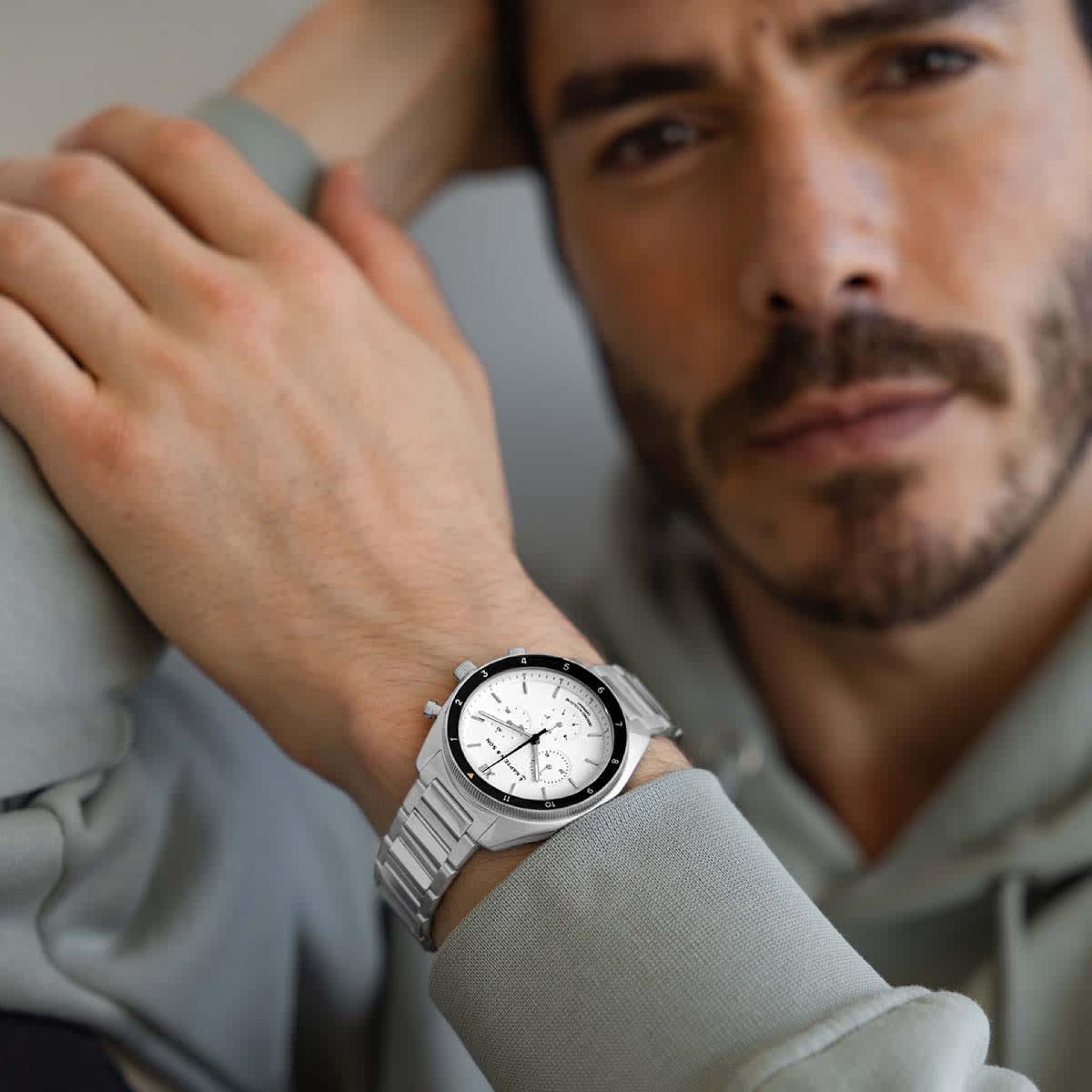 Kapten & Son Uhr Rise Silver Steel 43mm