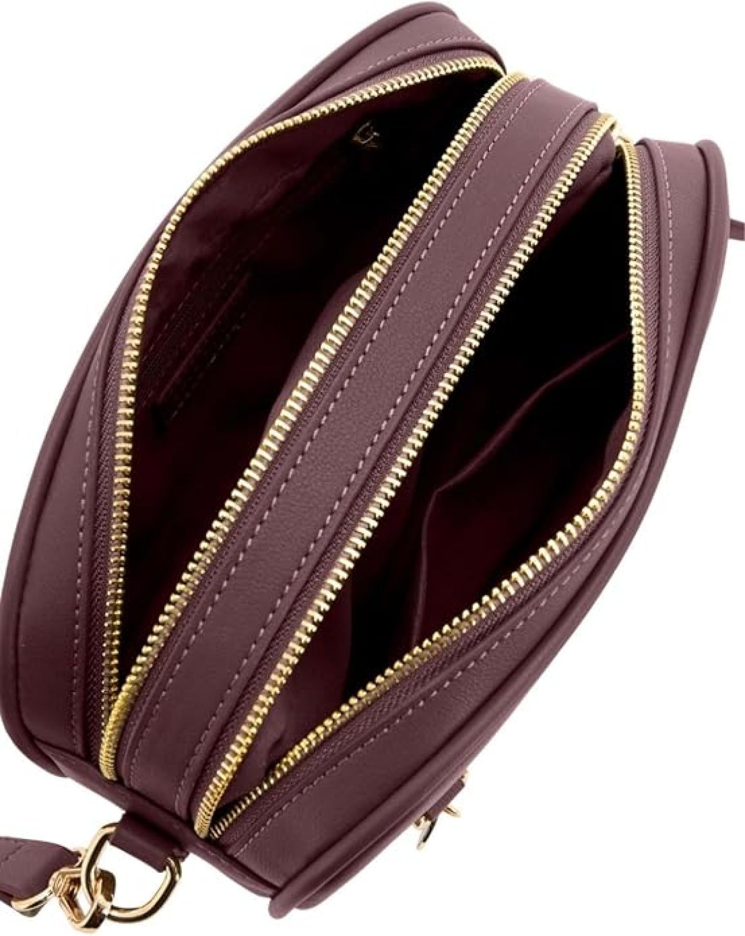 Seidenfelt Handtasche Nelma Camera Bag deep red