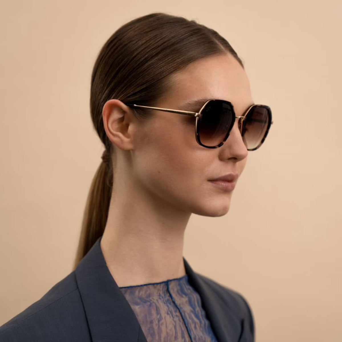 Kapten & Son Sonnenbrille Amsterdam  - Farbe: Edge Umber Tortoise Brown