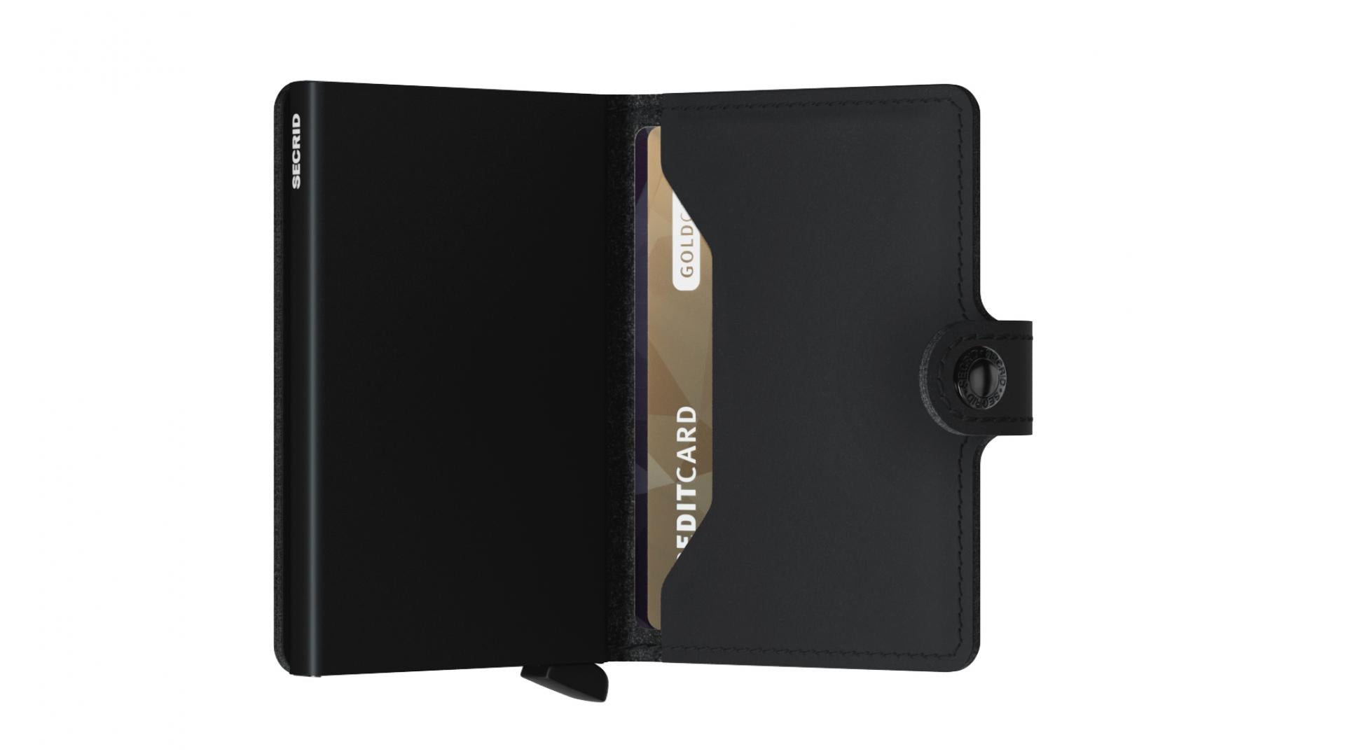Kartenetui Miniwallet Vegan Soft Touch Black