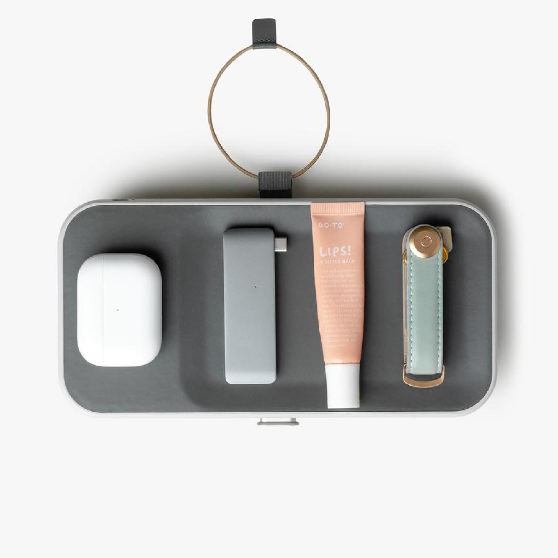 Orbitkey Nest Organiser mit drahtloser Ladestation Ash grau