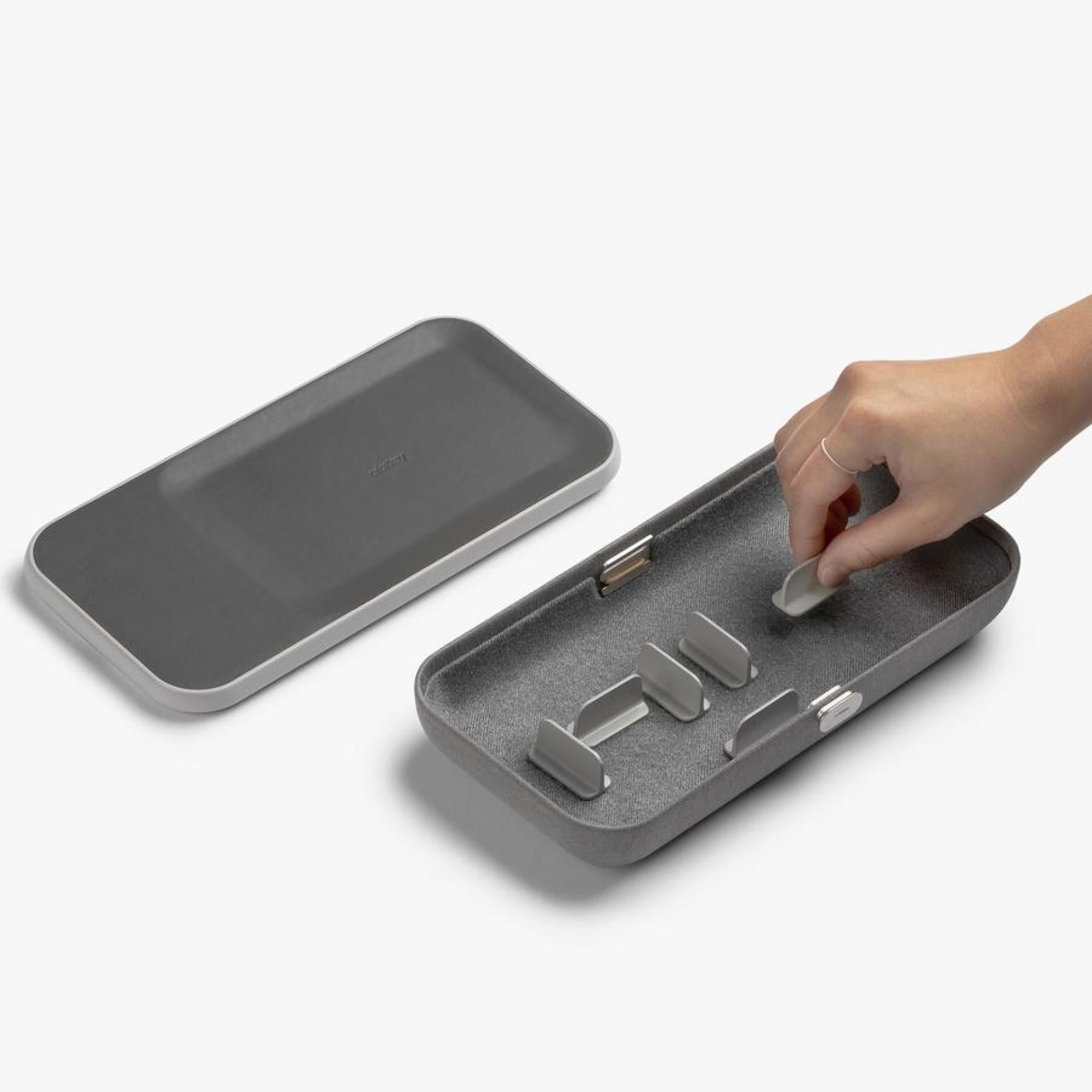 Orbitkey Nest Organiser mit drahtloser Ladestation Ash grau