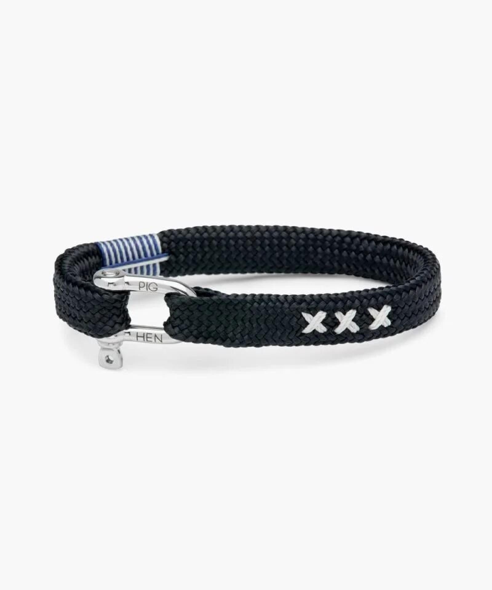 Pig & Hen Armband Sharp Simon Coa Navy, L 20cm