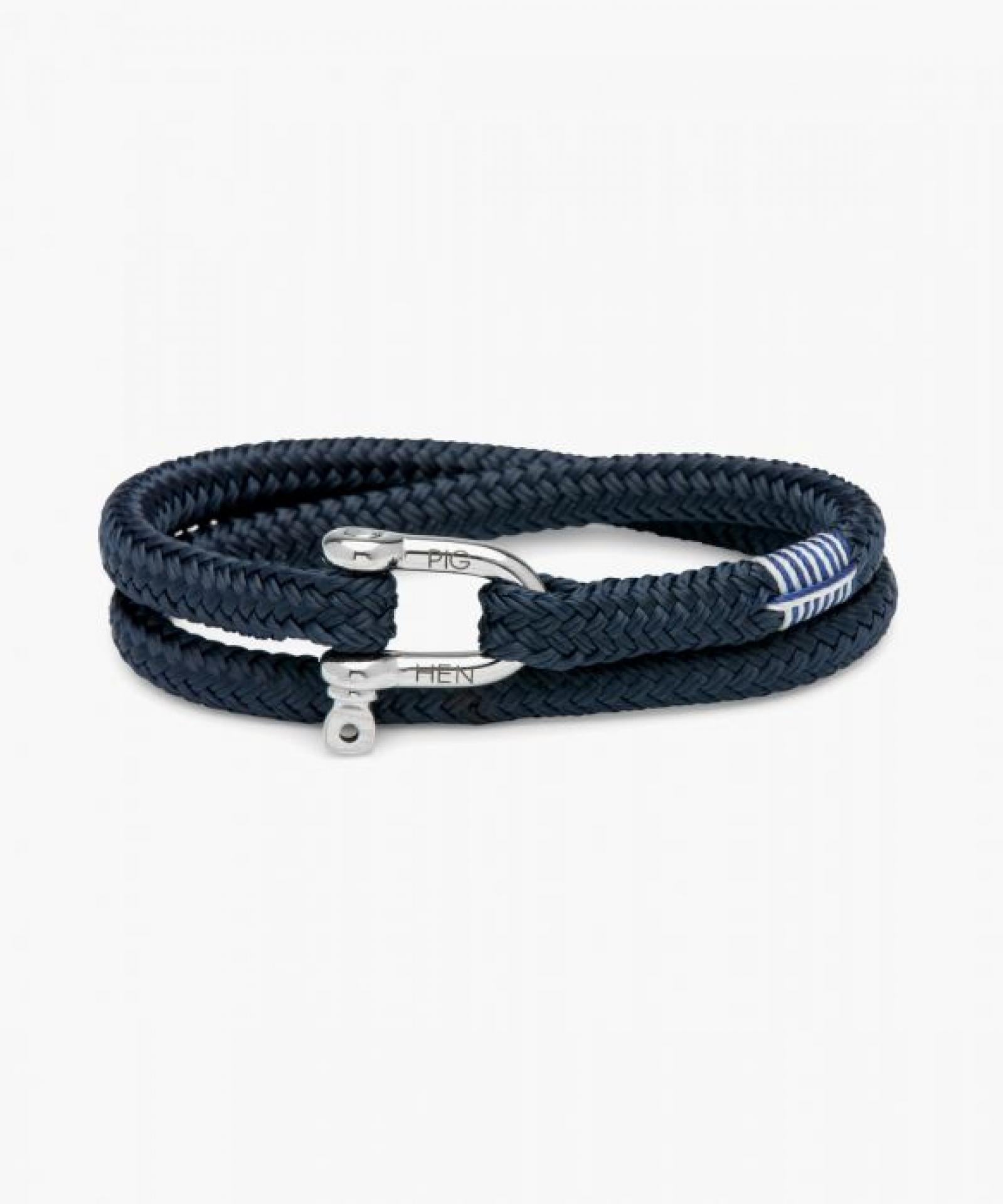 Pig & Hen Armband Salty Steve Navy/Silver - Größe: L