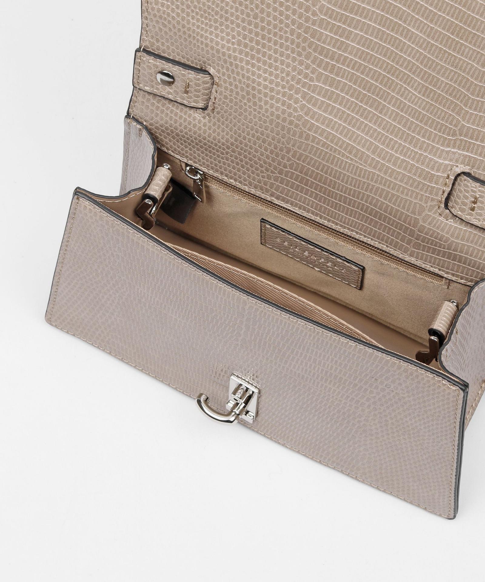 Seidenfelt Handtasche Vium Handbag with lock warm grey