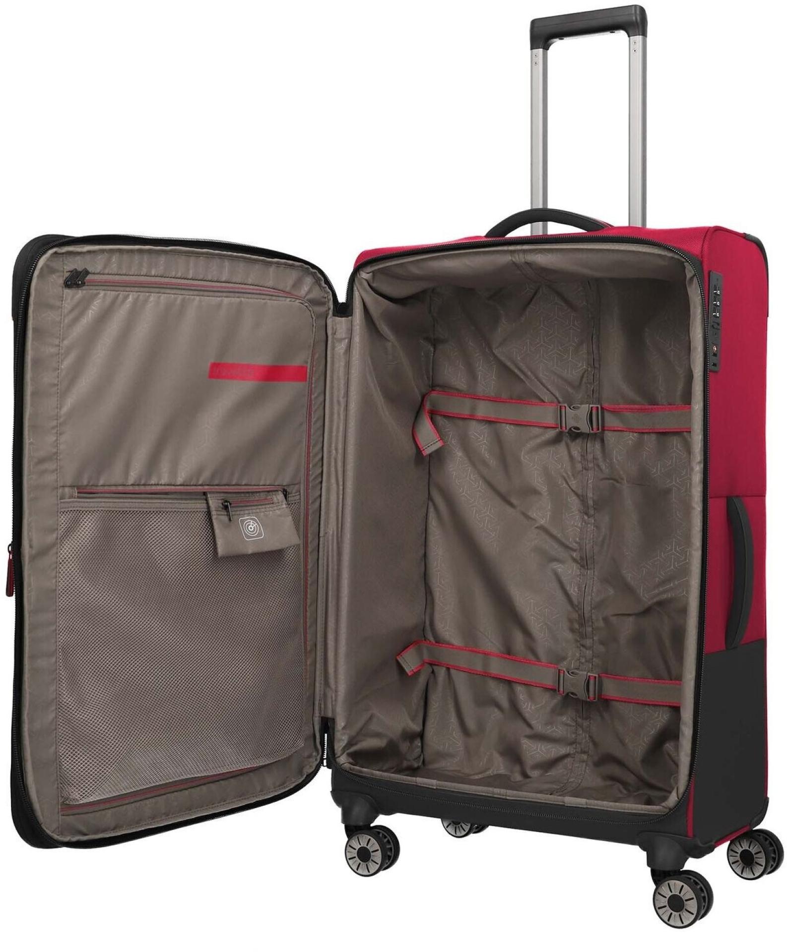Travelite CROSSLITE Trolley 4w L exp. Weichgepäckkoffer rot