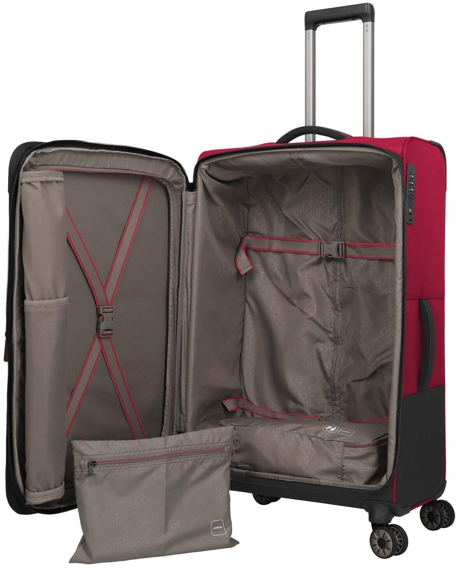 Travelite CROSSLITE Trolley 4w L exp. Weichgepäckkoffer rot