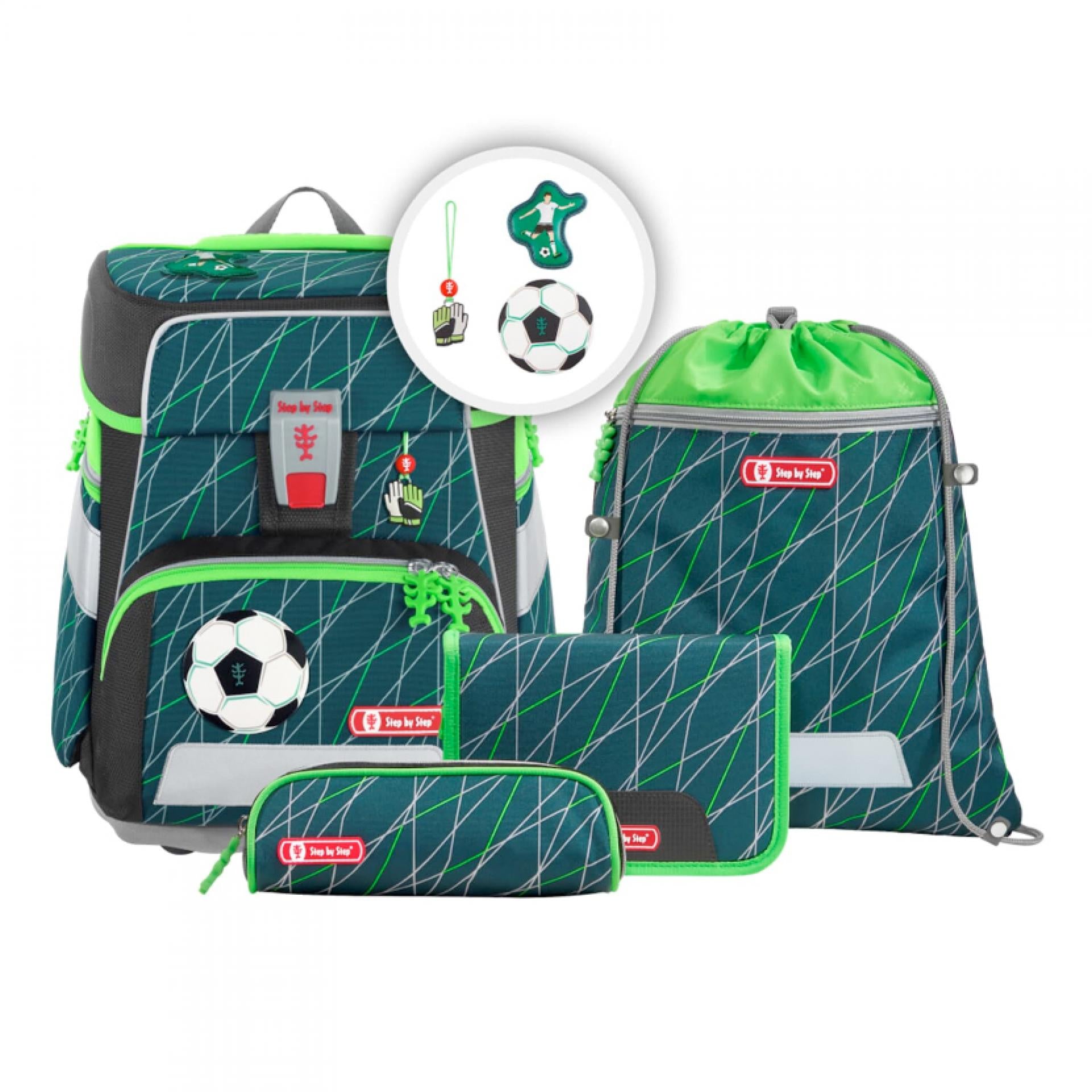 Step by Step Space Schulranzen Set Soccer World Grün