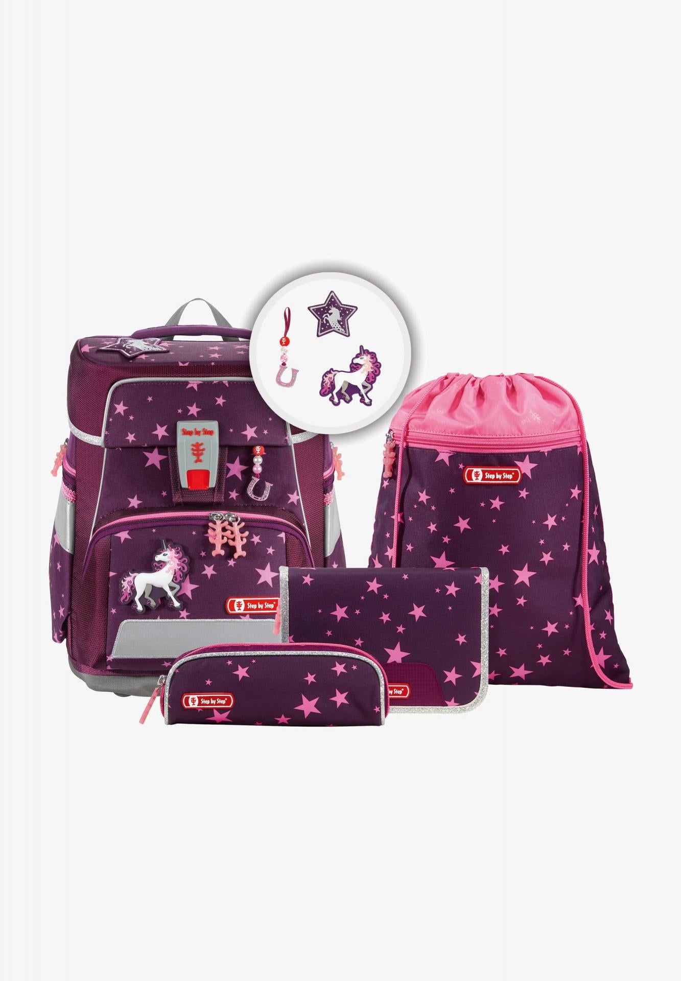 Step by Step Space Unicorn Schulranzen Set 5tlg. pink