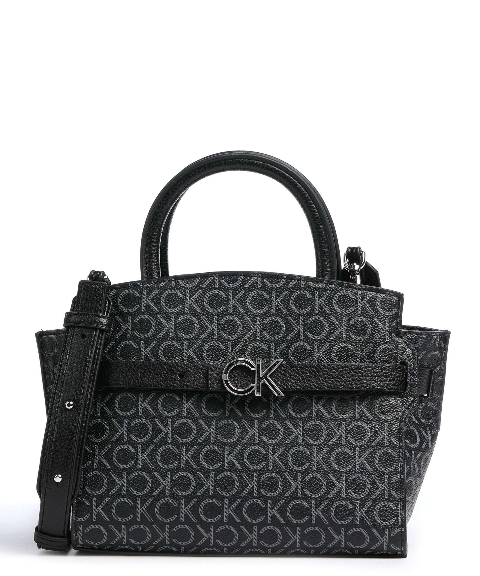 Calvin Klein Handtasche RE-Lock Tote SM Mono Black Mono