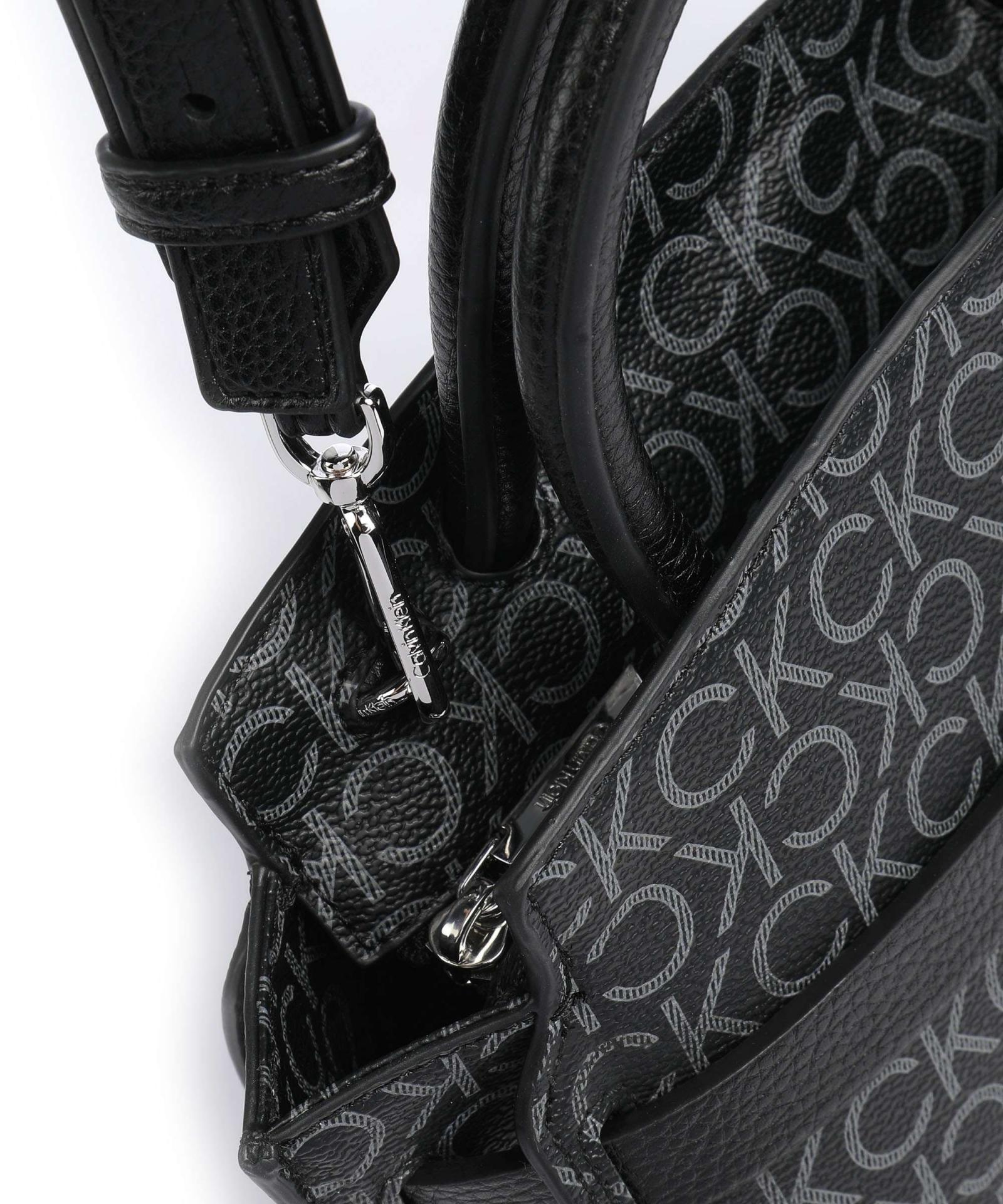 Calvin Klein Handtasche RE-Lock Tote SM Mono Black Mono