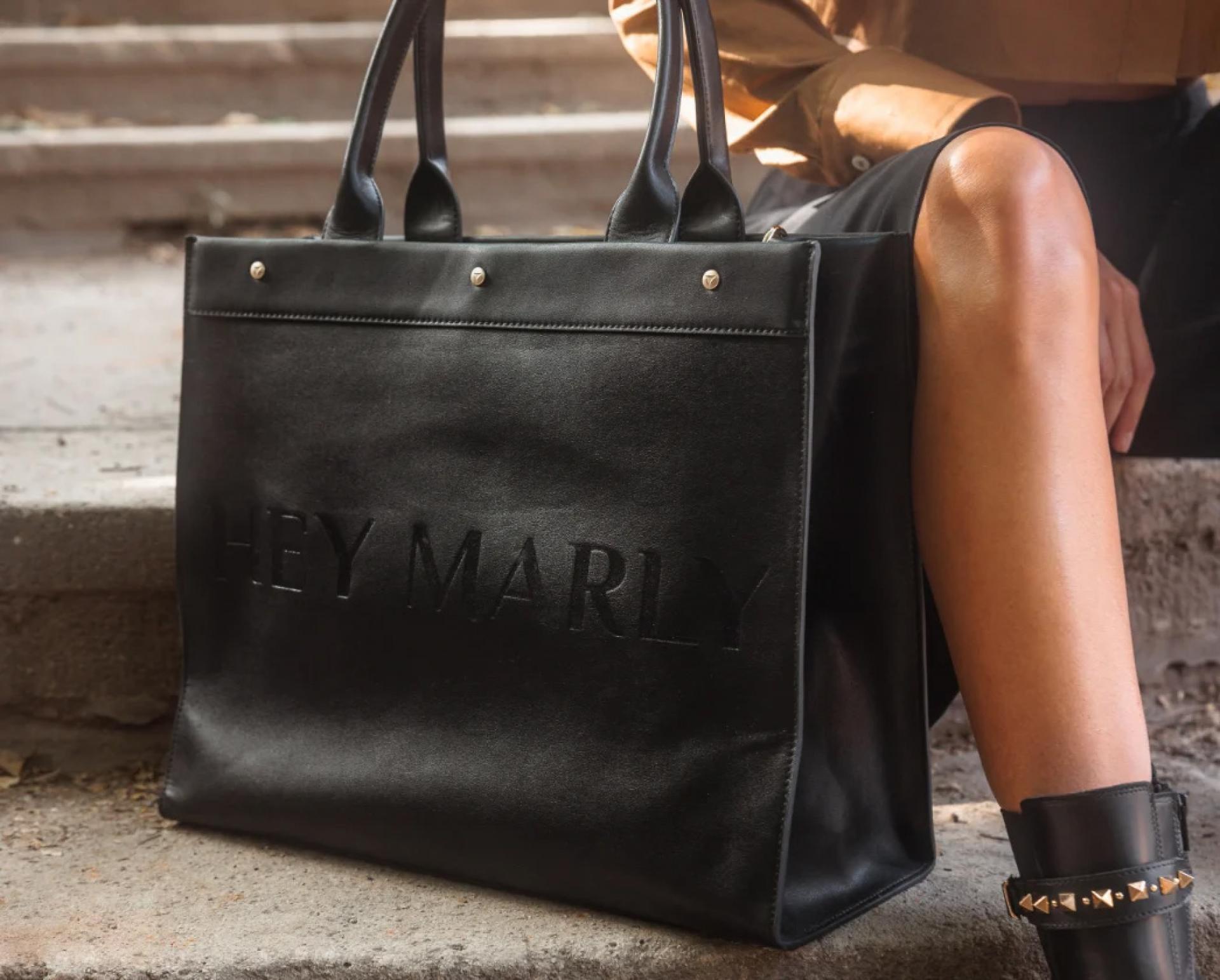 Hey Marly Classy Signature Bag Vegan Leder - Variante: Schwarz