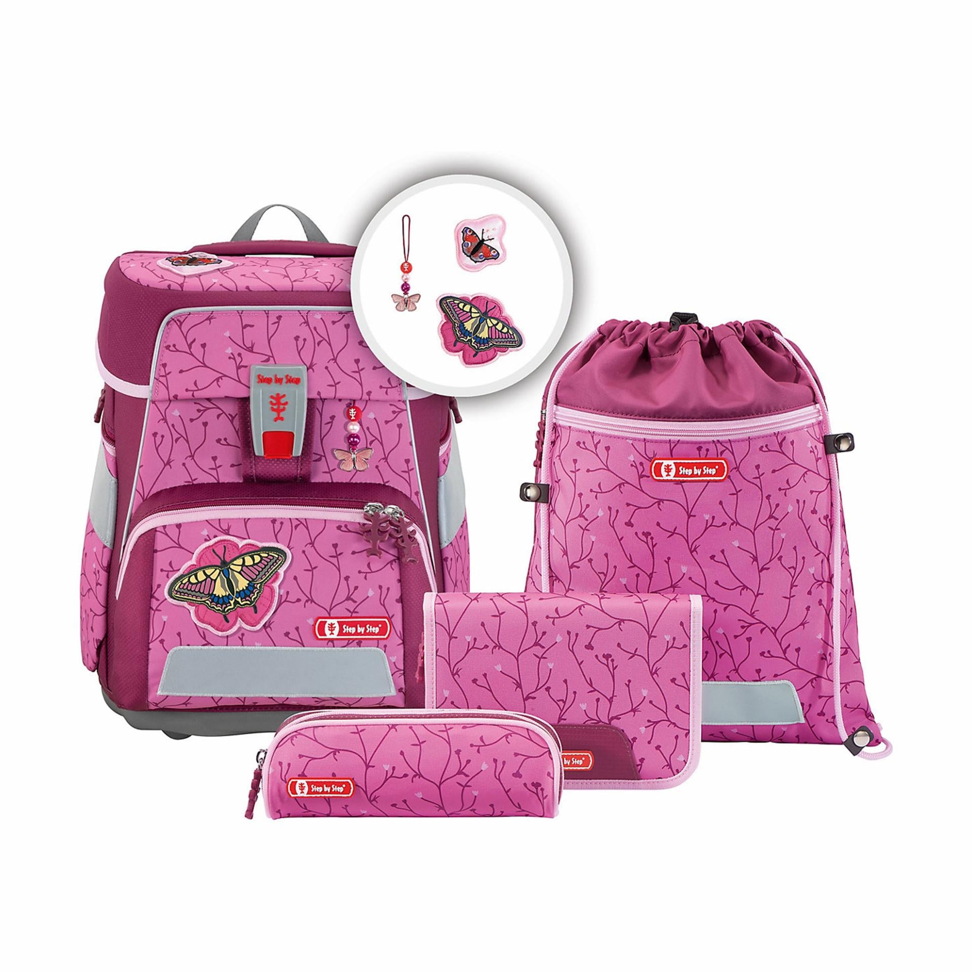 Step by Step Space Natural Butterfly Schulranzen pink